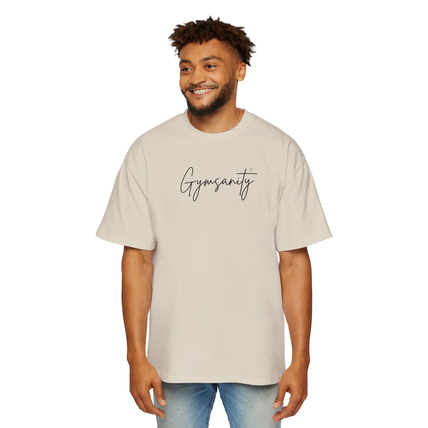 Ecru Gymsanity Heritage Oversized Tee
