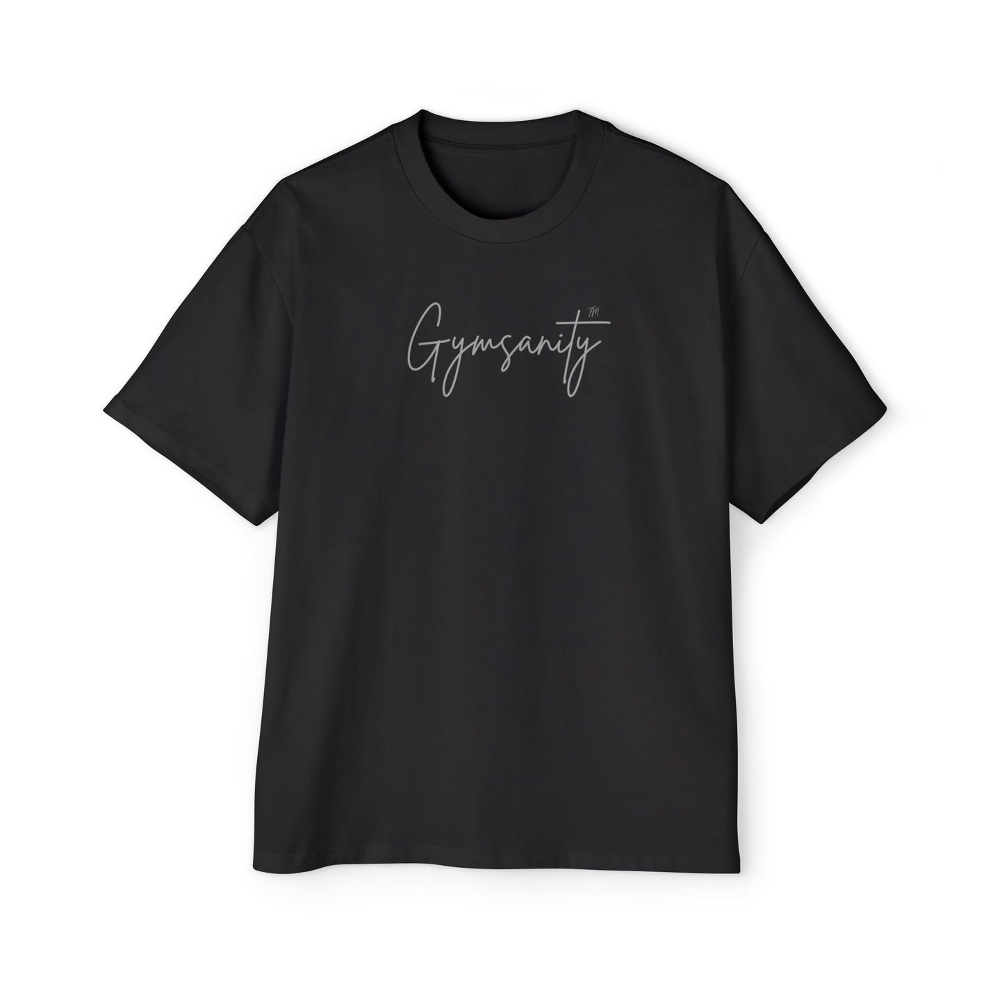 Black (gray font) Gymsanity Heritage Oversized Tee