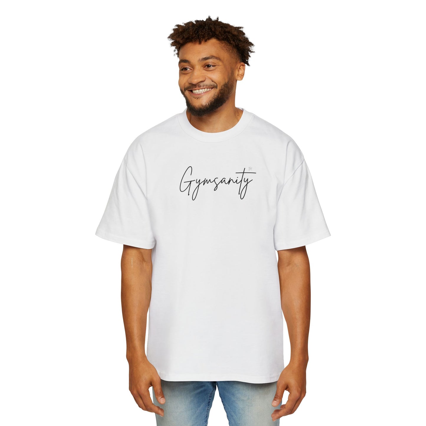 White Gymsanity Heritage Oversized Tee